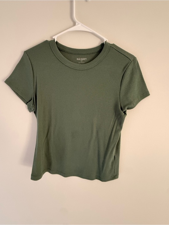 Old Navy Tops - Old Navy Women's Olive Green Short Sleeve Rib Textured Tee